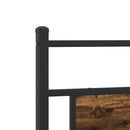 sengeramme uden madras 193x203 cm metal røget egetræsfarve
