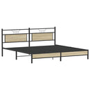 sengeramme uden madras 193x203 cm metal sonoma-eg