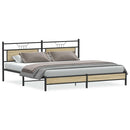 sengeramme uden madras 200x200 cm metal sonoma-eg