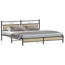 sengeramme uden madras 200x200 cm metal sonoma-eg