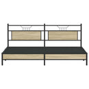 sengeramme uden madras 200x200 cm metal sonoma-eg