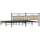 sengeramme uden madras 200x200 cm metal sonoma-eg