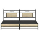 sengeramme uden madras 180x200 cm metal sonoma-eg