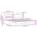 sengeramme uden madras 180x200 cm metal sonoma-eg