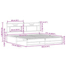 sengeramme uden madras 183x213 cm metal sonoma-eg