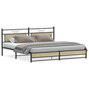sengeramme uden madras 200x200 cm metal sonoma-eg