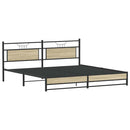 sengeramme uden madras 200x200 cm metal sonoma-eg