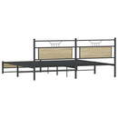 sengeramme uden madras 200x200 cm metal sonoma-eg