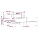 sengeramme uden madras 160x200 cm metal sonoma-eg