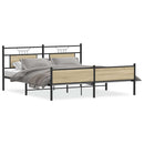 sengeramme uden madras 180x200 cm metal sonoma-eg