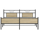 sengeramme uden madras 183x213 cm metal sonoma-eg