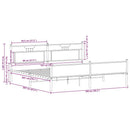 sengeramme uden madras 193x203 cm metal sonoma-eg