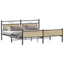 sengeramme uden madras 200x200 cm metal sonoma-eg