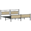 sengeramme uden madras 200x200 cm metal sonoma-eg