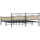 sengeramme uden madras 200x200 cm metal sonoma-eg