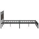 sengeramme uden madras 200x200 cm metal brun egetræsfarve