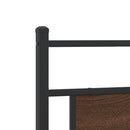 sengeramme uden madras 193x203 cm metal brun egetræsfarve