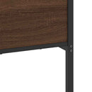sengeramme uden madras 200x200 cm metal brun egetræsfarve