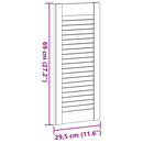 skabslåge 69x29,5 cm lameldesign massivt fyrretræ