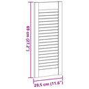 skabslåger 2 stk. 69x29,5 cm lameldesign massivt fyrretræ