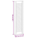 skabslåge 99x29,5 cm lameldesign massivt fyrretræ