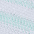 Madras topper Hvid og grøn 70 x 200 cm Jacquard Stof