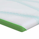 Madras topper Hvid og grøn 70 x 200 cm Jacquard Stof