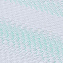 Madras topper Hvid og grøn 70 x 200 cm Jacquard Stof