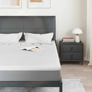 Madras topper Hvid 160 x 200 cm Jacquard Stof