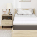 Madras topper Hvid 70 x 200 cm Jacquard Stof