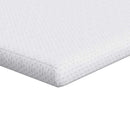 Madras topper Hvid 90 x 190 cm Jacquard Stof