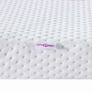 Madras topper Hvid 160 x 200 cm Jacquard Stof
