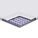 Madras topper Hvid 160 x 200 cm Jacquard Stof