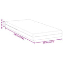 Madras Medium fast 90 x 190 cm Hvid