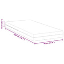 Madras Medium fast 90 x 200 cm Hvid
