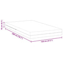 Madras Medium fast 120 x 200 cm Hvid