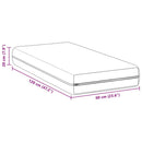 Madras Hvid 60 x 120 cm Pocket Spring