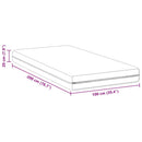 Madras Hvid 100 x 200 cm Pocket Spring
