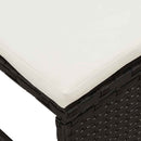 Havesofa Sæt 6 stk. Sort og Cream polyrattan
