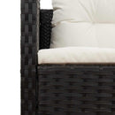 Havesofa Sæt 6 stk. Sort og Cream polyrattan
