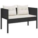 Havesofa Sæt 6 stk. Sort og Cream polyrattan