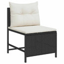 Havesofa Sæt 6 stk. Sort og Cream polyrattan
