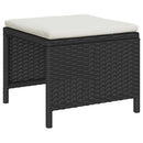Havesofa Sæt 6 stk. Sort og Cream polyrattan