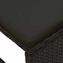 Havesofa Sæt 6 stk. Sort polyrattan