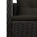 Havesofa Sæt 6 stk. Sort polyrattan