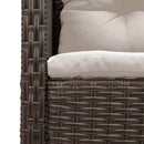 Havesofa Sæt med pude 6 pcs Brun og Creme polyrattan
