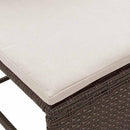 Havesofa Sæt med pude 6 pcs Brun og Creme polyrattan