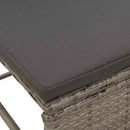 Havesofa Sæt med pude 6 pcs Grå og Mørkegrå polyrattan