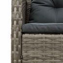 Havesofa Sæt med pude 6 pcs Grå og Mørkegrå polyrattan