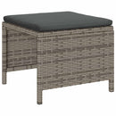 Havesofa Sæt med pude 6 pcs Grå og Mørkegrå polyrattan